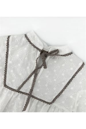 Blusa in morbido tessuto di cotone bianco LA STUPENDERIA KIDS | TJCM76Q29.